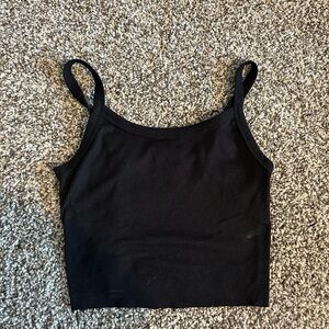 No Boundaries Black Fitted Crop Tank Top